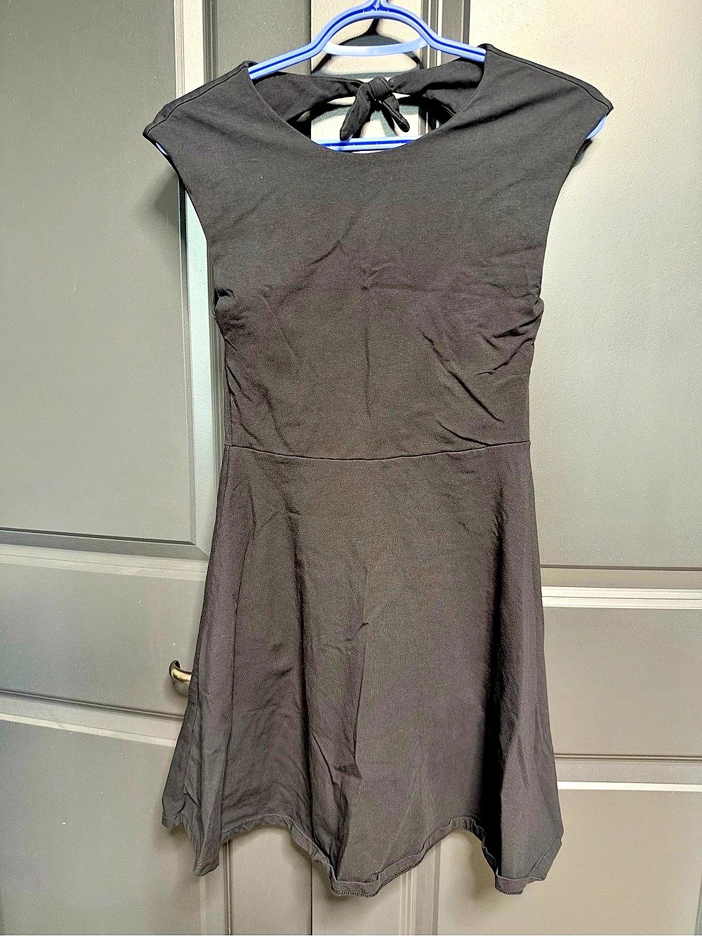 TALULA Black Tie Neck Mini Dress